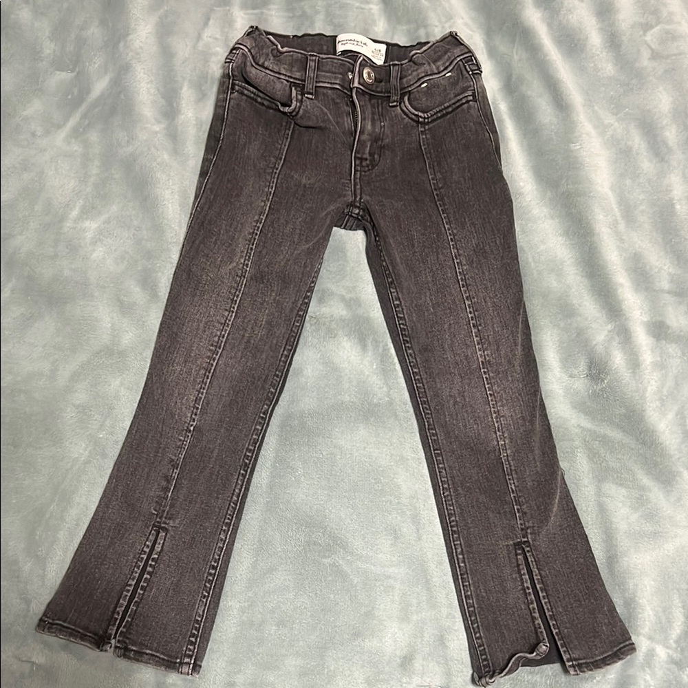 Abercrombie kids high rise flare jeans with split 5/6